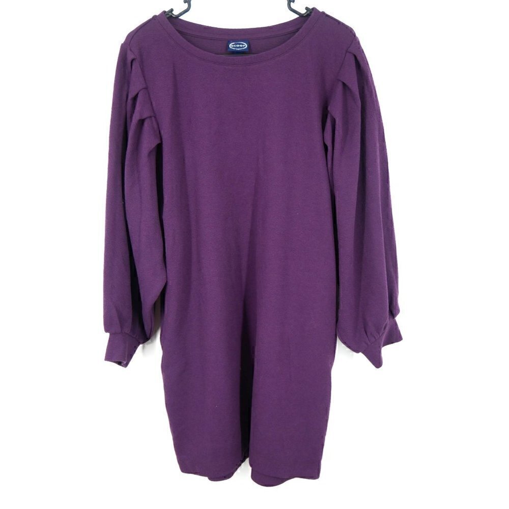 NWT Scoop NYC‎ Purple Balloon Sleeve Purple Dress S